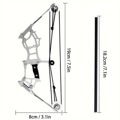 Training arrows and accessories included with Shadow mini compound bow – safe tip option available for teen practice