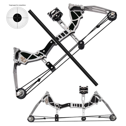 Side view of Armor Piercer metal mini bow showing pulley structure and precision design