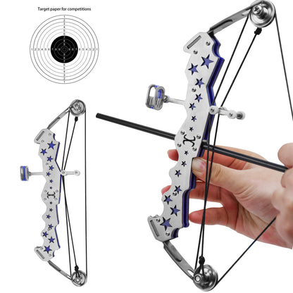 Majoris mini recurve bow front view – lightweight composite training set for skill practice