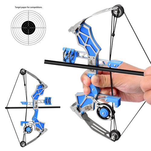 Dragon Hunt mini compound bow front view – metal skill training set for teens
