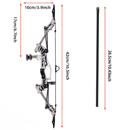 Training arrows and accessories included with Mini Falcon mini compound bow – safe tip option for target practice