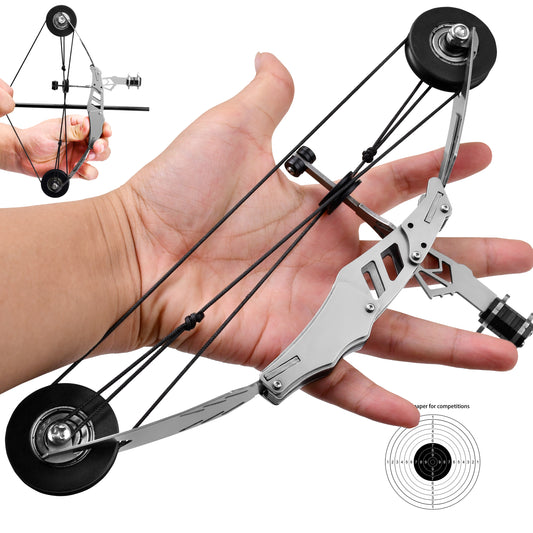 Warlord mini compound bow front view – metal skill training set for teens
