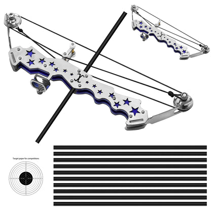 Side profile of Majoris composite mini bow showing mechanical design and safe construction