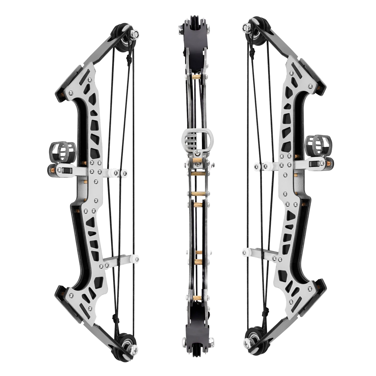 Training arrows and accessories included with Micro-Horse Laser mini compound bow – safe tip option with laser-aim setup