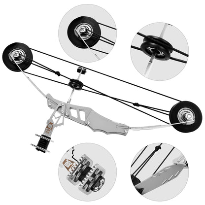 Training arrows and accessories included with Warlord mini compound bow – safe tip option for teen target drills