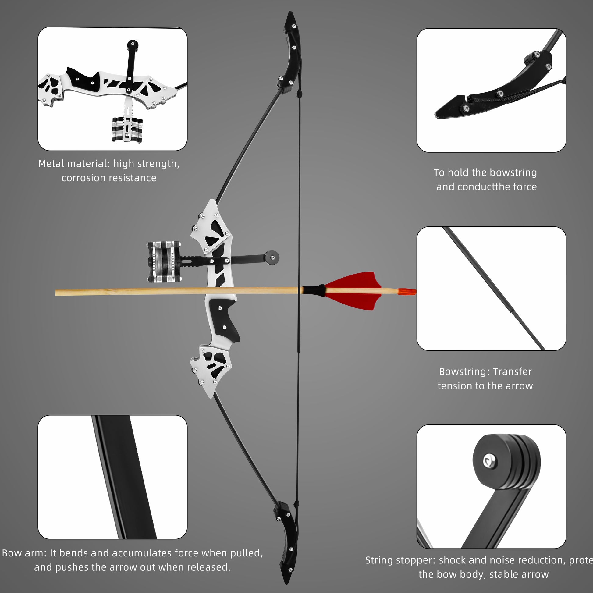 Indoor and backyard target training session with Wooden Recurve bow – teen skill challenge toy